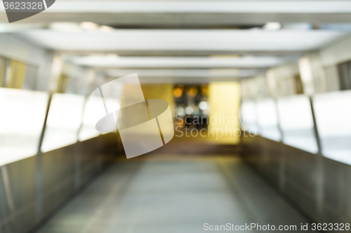 Image of Blur view of the empty pedestrians bridge