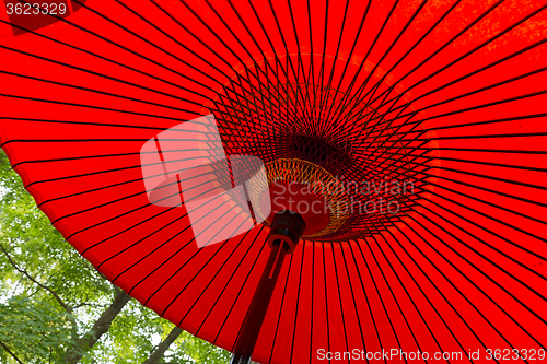 Image of Japanese red umbrella