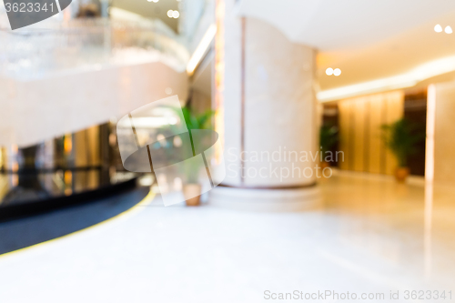 Image of Abstract hotel lobby blur background