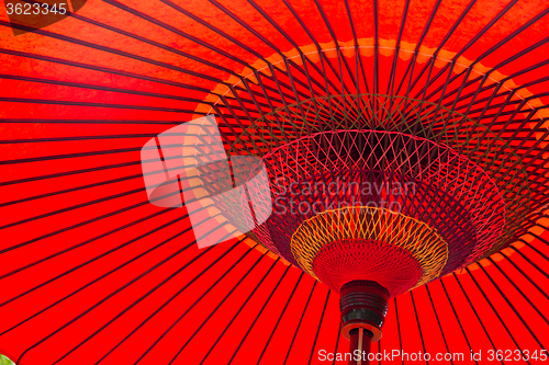 Image of Japanese red umbrella