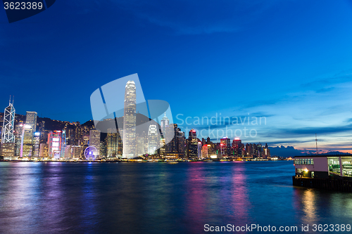 Image of Hong Kong city at night