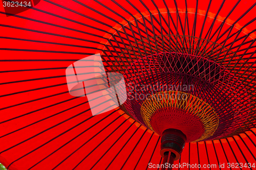 Image of Traditional Japanese red umbrella