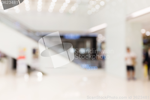 Image of Blurred image of shopping mall and people