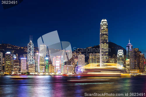 Image of Skyline of hong kong at night