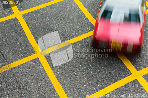 Image of Hong Kong taxi in road