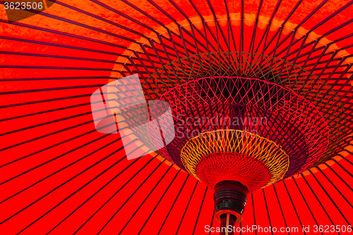 Image of Japanese red umbrella