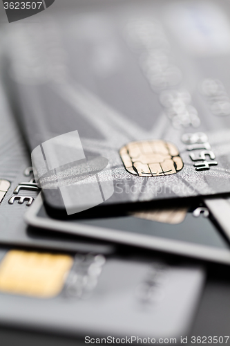 Image of Close up of credit cards