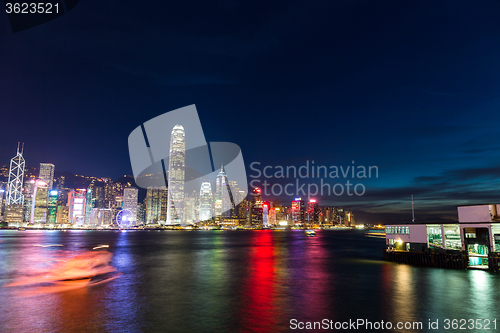 Image of Hong Kong skyline at night