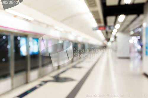 Image of Defocused of the platform of station