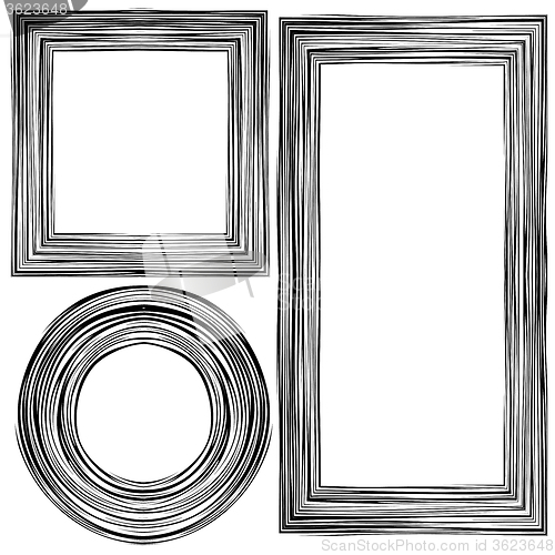 Image of Set of  Different Wooden Frames