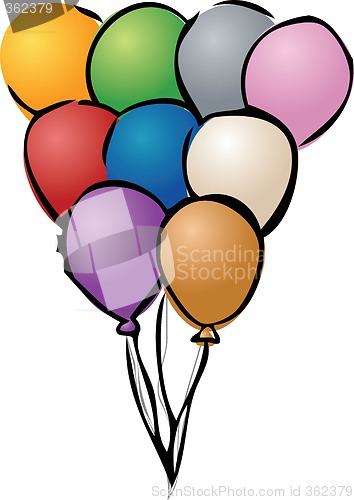 Image of Festive party balloon illustration