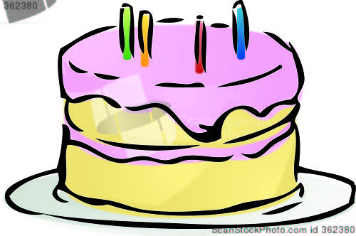 Image of Birthday cake illustration