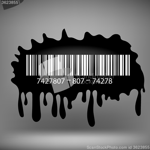 Image of Ink Blot with Barcode