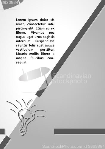 Image of gray bulb dark infographics
