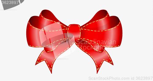 Image of elegant red bow
