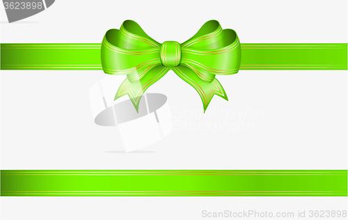 Image of green ribbon and bow