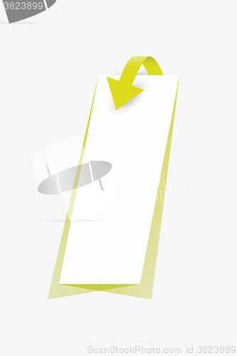Image of arrow and paper with shadow
