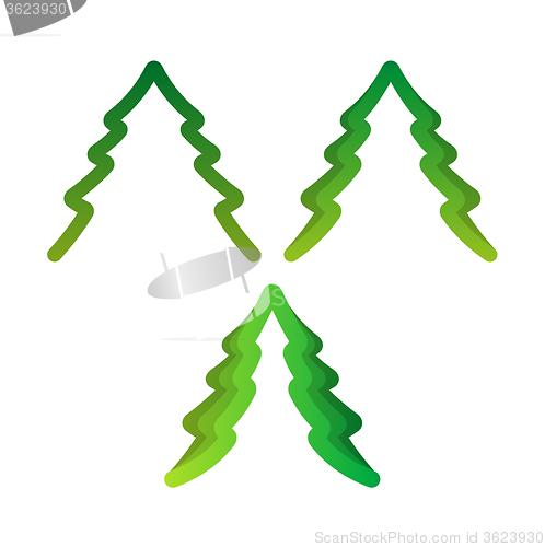 Image of three green trees