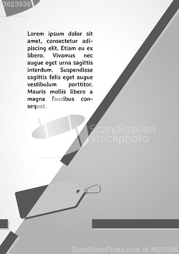 Image of gray price tag dark infographics
