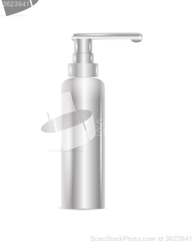 Image of silver bottle for liquid soap