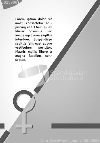 Image of female sign dark infographics