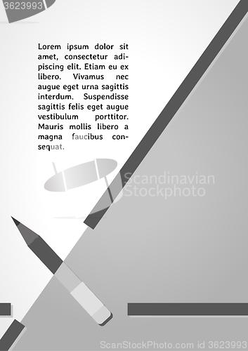 Image of pen symbol dark infographics