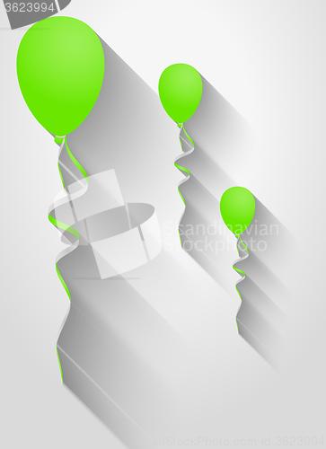Image of balloons with long shadow
