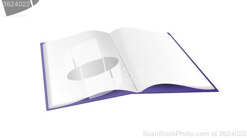 Image of open book with blank pages