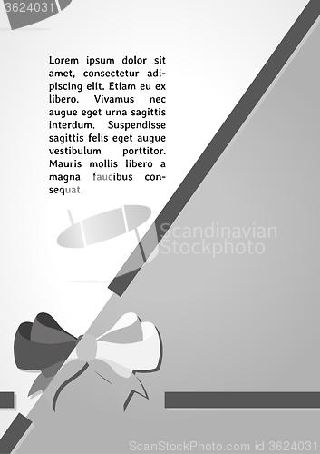 Image of gray elegant bow dark infographics