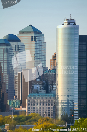 Image of Manhattan Financial District skyscrapers