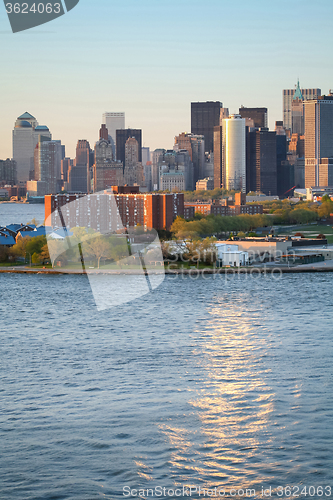 Image of Financial District at sunset