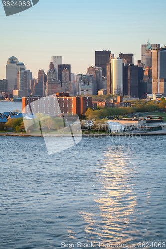 Image of Financial District at sunset