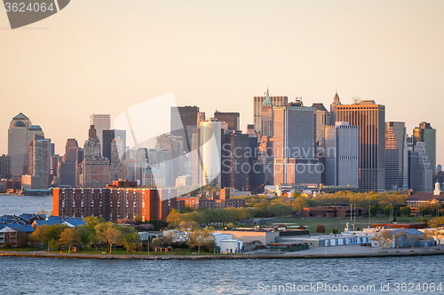Image of Manhattan Financial District and Governors Island