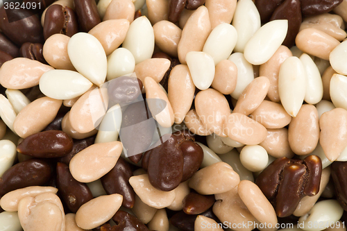 Image of nuts in chocolate