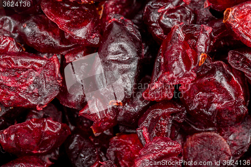 Image of macro of freshly dried cranberries