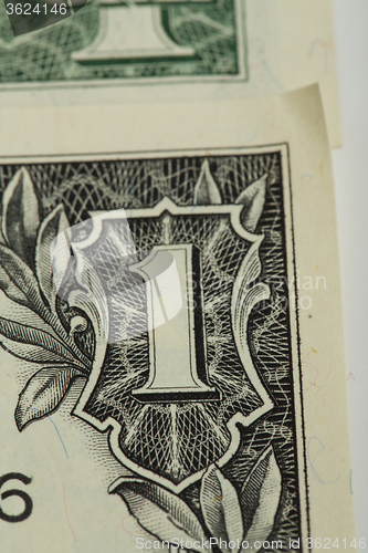 Image of macro of US dollar money banknote