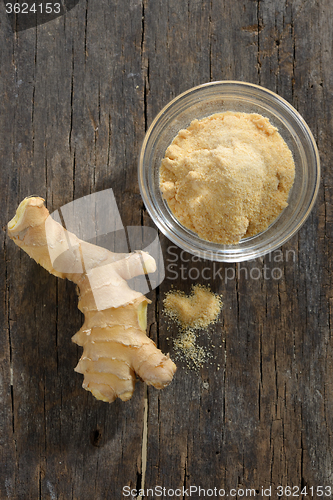 Image of Ginger fresh root and ginger spice