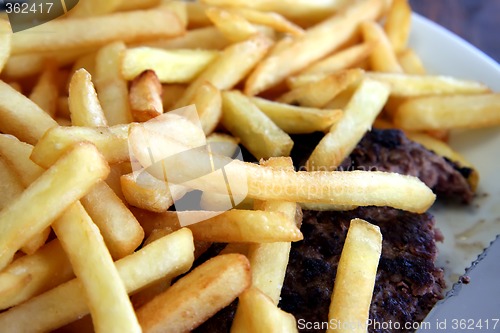Image of Fries on meat