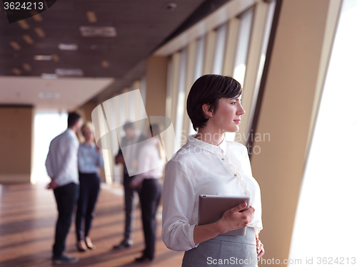 Image of business people group standing together