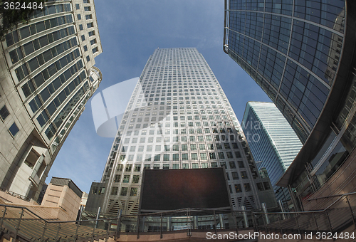 Image of Canary Wharf skyline in London