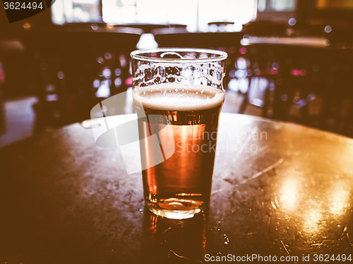 Image of Retro looking Pint of beer