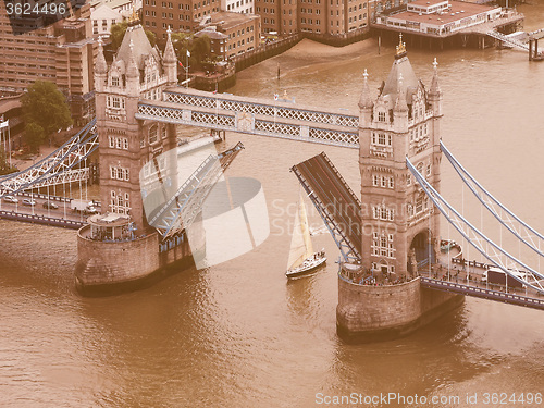 Image of Retro looking Aerial view of London