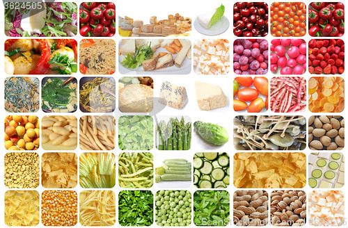 Image of Food set collage