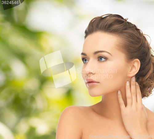 Image of beautiful woman with updo