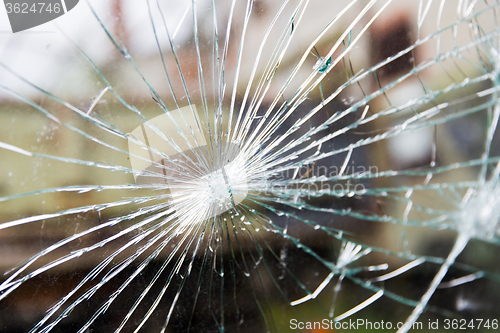 Image of broken glass with cracks