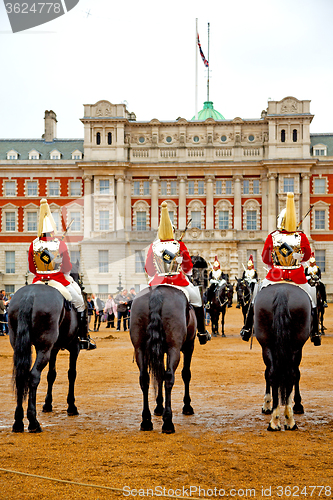 Image of in  horse and cavalry for    the queen