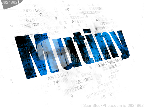 Image of Politics concept: Mutiny on Digital background