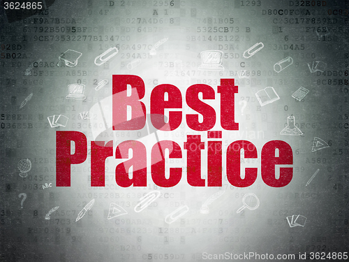 Image of Learning concept: Best Practice on Digital Paper background