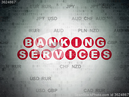 Image of Banking concept: Banking Services on Digital Paper background