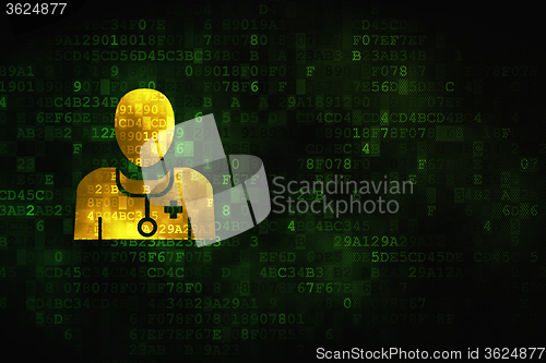 Image of Medicine concept: Doctor on digital background